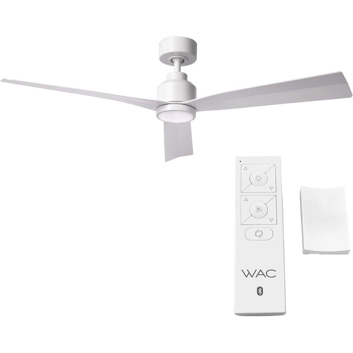 54 in. Smart Indoor Outdoor Ceiling Fan, 3 Blade Ceiling Fan, Matte White Ceiling Fan with LED Light and Remote, Works with Alexa and Ios Or android APP-2-ErisView