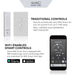54 in. Smart Indoor Outdoor Ceiling Fan, 3 Blade Ceiling Fan, Matte White Ceiling Fan with LED Light and Remote, Works with Alexa and Ios Or android APP-4-ErisView