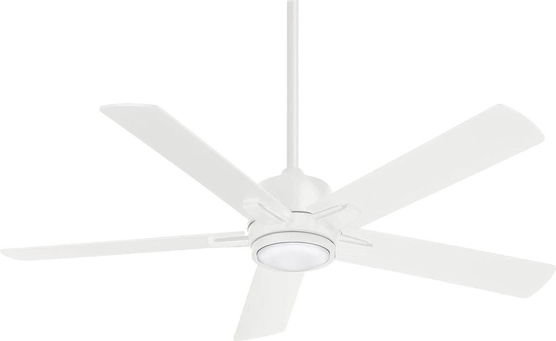 54 in. Unique Ceiling Fans with Lights and Remote Control, Flat White Ceiling Fan-1-ErisView