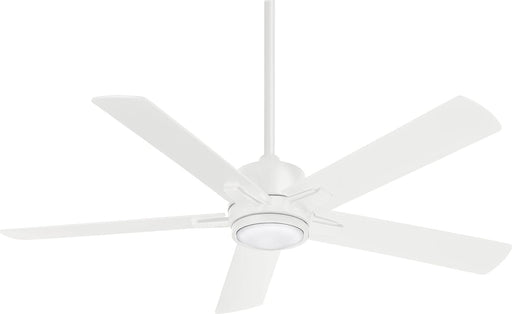 54 in. Unique Ceiling Fans with Lights and Remote Control, Flat White Ceiling Fan-1-ErisView