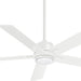 54 in. Unique Ceiling Fans with Lights and Remote Control, Flat White Ceiling Fan-1-ErisView