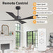 54 in. Wet Rated Ceiling Fans without Lights, Reversible Ceiling Fan with Remote Control, Waterproof Outdoor Fans for Porch Patio Gazebo, Gazebo Fan-2-ErisView