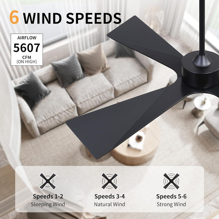 54 in. Wet Rated Ceiling Fans without Lights, Reversible Ceiling Fan with Remote Control, Waterproof Outdoor Fans for Porch Patio Gazebo, Gazebo Fan-8-ErisView