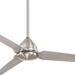 54 in. Wet Rated Outdoor Remote Control Ceiling Fans, Brushed Nickel Ceiling Fan-1-ErisView