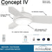 54 in. White Fancy Ceiling Fans, Unique Ceiling Fans with Lights-3-ErisView