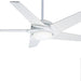 54 in. White Indoor Ceiling Fan with LED Light and Remote Control, Ceiling Hugger Ceiling Fan with Light-2-ErisView