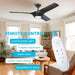 56 in. Black Ceiling Fan, Modern Indoor Outdoor Ceiling Fans with Light and Remote for Patio Bedroom Bedroom Living Room-2-ErisView