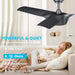56 in. Black Ceiling Fan, Modern Indoor Outdoor Ceiling Fans with Light and Remote for Patio Bedroom Bedroom Living Room-5-ErisView