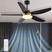 56 in. Black Ceiling Fan with Light and Remote Control, Indoor Ceiling Fan in Winter Summer for Living Room Bedroom, Outdoor Patio Ceiling Fan-2-ErisView