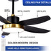 56 in. Black Ceiling Fan with Light and Remote Control, Indoor Ceiling Fan in Winter Summer for Living Room Bedroom, Outdoor Patio Ceiling Fan-3-ErisView