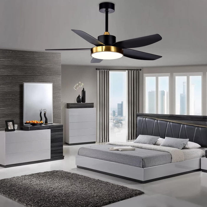 56 in. Black Ceiling Fan with Light and Remote Control, Indoor Ceiling Fan in Winter Summer for Living Room Bedroom, Outdoor Patio Ceiling Fan-8-ErisView