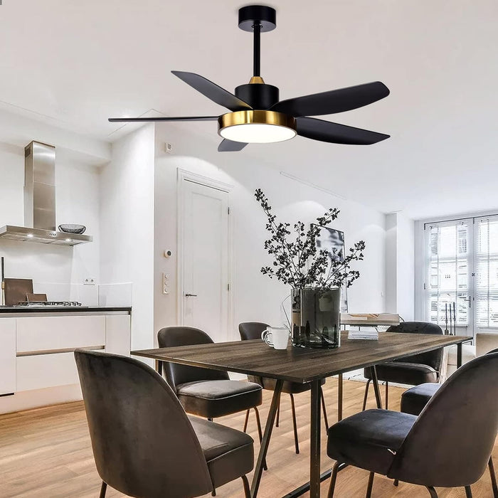 56 in. Black Ceiling Fan with Light and Remote Control, Indoor Ceiling Fan in Winter Summer for Living Room Bedroom, Outdoor Patio Ceiling Fan-9-ErisView
