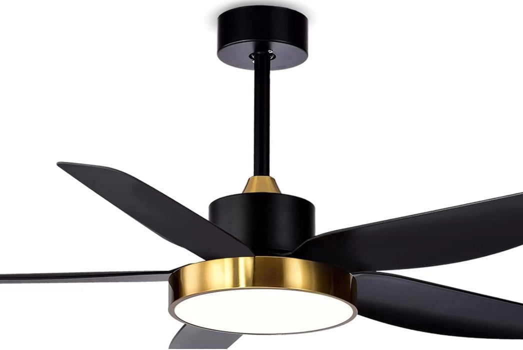 56 in. Black Ceiling Fan with Light and Remote Control, Indoor Ceiling Fan in Winter Summer for Living Room Bedroom, Outdoor Patio Ceiling Fan-1-ErisView