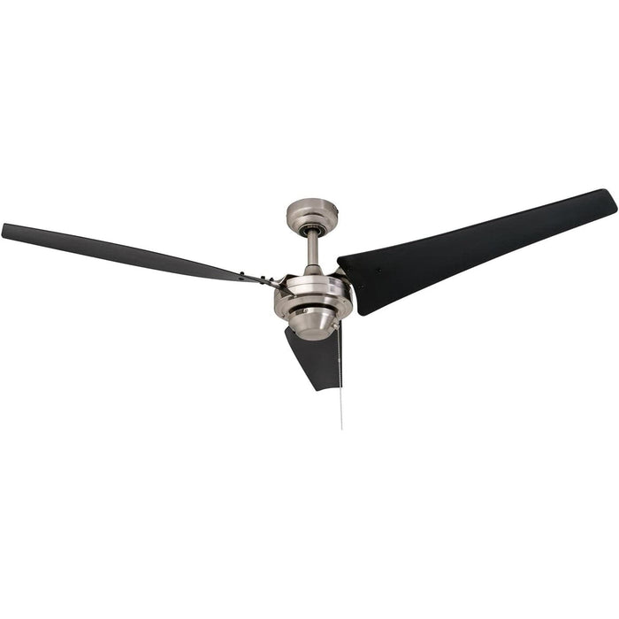 56 in. Contemporary Ceiling Fan NO Light, High End Ceiling Fan with Pull Chain, Reversible Fan in Winter Summer, Brushed Nickel Ceiling Fan-7-ErisView