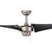 56 in. Contemporary Ceiling Fan NO Light, High End Ceiling Fan with Pull Chain, Reversible Fan in Winter Summer, Brushed Nickel Ceiling Fan-8-ErisView