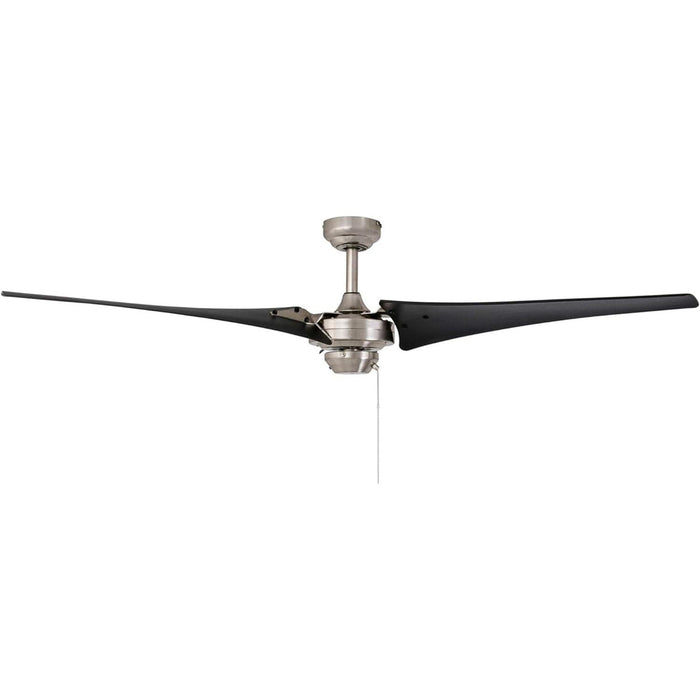 56 in. Contemporary Ceiling Fan NO Light, High End Ceiling Fan with Pull Chain, Reversible Fan in Winter Summer, Brushed Nickel Ceiling Fan-9-ErisView