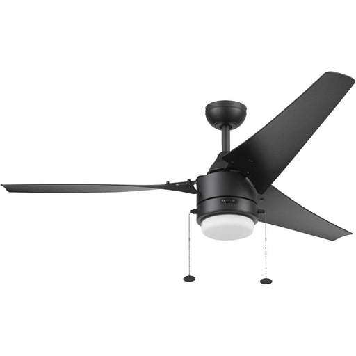 56 in. Contemporary Ceiling Fan with Light Pull Chain, Weather Resistant Reversible Black Outdoor Ceiling Fan, LED Ceiling Fan with Light-1-ErisView