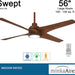 56 in. Dimmable LED Recessed Ceiling Fan Light, Distressed Koa Finish Ceiling Fan-2-ErisView