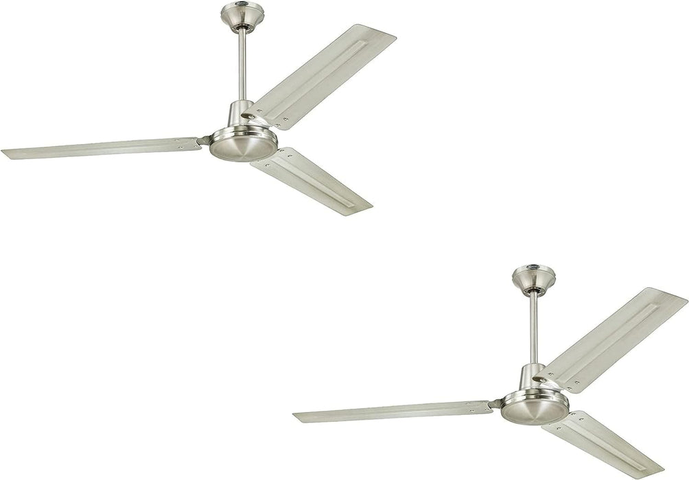 56 in. Indoor Commercial Ceiling Fan, Set of 2 Garage Ceiling Fan, Industrial Ceiling Fans, 3 Blade White Ceiling Fan-10-ErisView