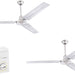 56 in. Indoor Commercial Ceiling Fan, Set of 2 Garage Ceiling Fan, Industrial Ceiling Fans, 3 Blade White Ceiling Fan-13-ErisView