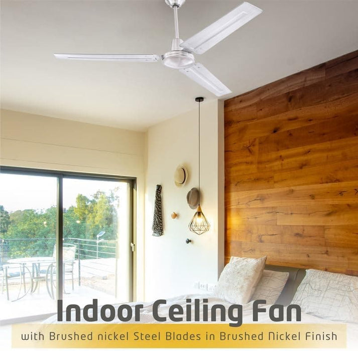 56 in. Indoor Commercial Ceiling Fan, Set of 2 Garage Ceiling Fan, Industrial Ceiling Fans, 3 Blade White Ceiling Fan-14-ErisView