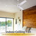 56 in. Indoor Commercial Ceiling Fan, Set of 2 Garage Ceiling Fan, Industrial Ceiling Fans, 3 Blade White Ceiling Fan-14-ErisView