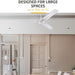 56 in. Indoor Commercial Ceiling Fan, Set of 2 Garage Ceiling Fan, Industrial Ceiling Fans, 3 Blade White Ceiling Fan-15-ErisView