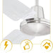 56 in. Indoor Commercial Ceiling Fan, Set of 2 Garage Ceiling Fan, Industrial Ceiling Fans, 3 Blade White Ceiling Fan-17-ErisView