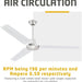 56 in. Indoor Commercial Ceiling Fan, Set of 2 Garage Ceiling Fan, Industrial Ceiling Fans, 3 Blade White Ceiling Fan-18-ErisView