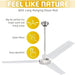 56 in. Indoor Commercial Ceiling Fan, Set of 2 Garage Ceiling Fan, Industrial Ceiling Fans, 3 Blade White Ceiling Fan-19-ErisView