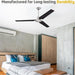 56 in. Indoor Commercial Ceiling Fan, Set of 2 Garage Ceiling Fan, Industrial Ceiling Fans, 3 Blade White Ceiling Fan-24-ErisView