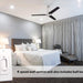 56 in. Indoor Commercial Ceiling Fan, Set of 2 Garage Ceiling Fan, Industrial Ceiling Fans, 3 Blade White Ceiling Fan-28-ErisView