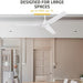 56 in. Indoor Commercial Ceiling Fan, Set of 2 Garage Ceiling Fan, Industrial Ceiling Fans, 3 Blade White Ceiling Fan-3-ErisView