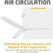 56 in. Indoor Commercial Ceiling Fan, Set of 2 Garage Ceiling Fan, Industrial Ceiling Fans, 3 Blade White Ceiling Fan-6-ErisView