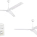 56 in. Indoor Commercial Ceiling Fan, Set of 2 Garage Ceiling Fan, Industrial Ceiling Fans, 3 Blade White Ceiling Fan-1-ErisView