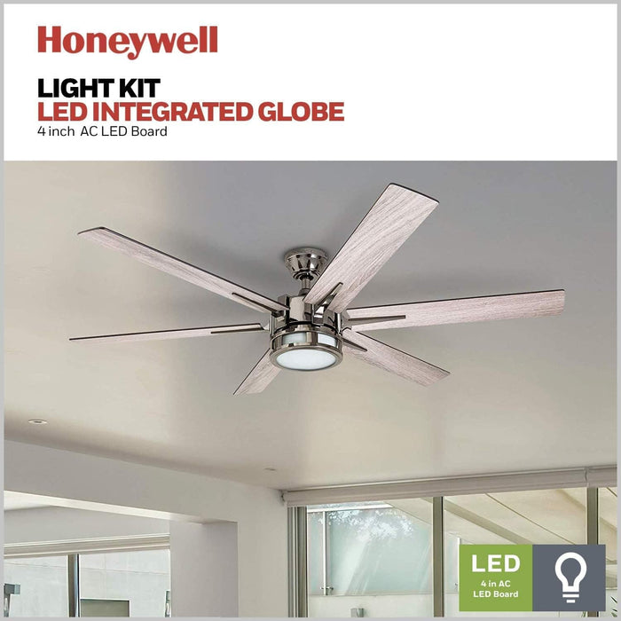 56 in. Indoor Modern LED Ceiling Fan with Light and Remote, 6 Blades with Dual Finish Reversible Fan in Winter Summer, Metal Blade Fan-3-ErisView