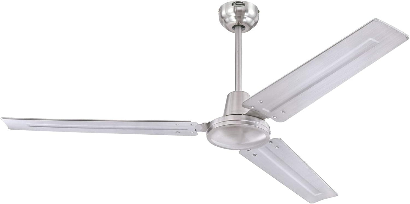 56 in. Industrial Style Ceiling Fans, Brushed Nickel Ceiling Fan-15-ErisView