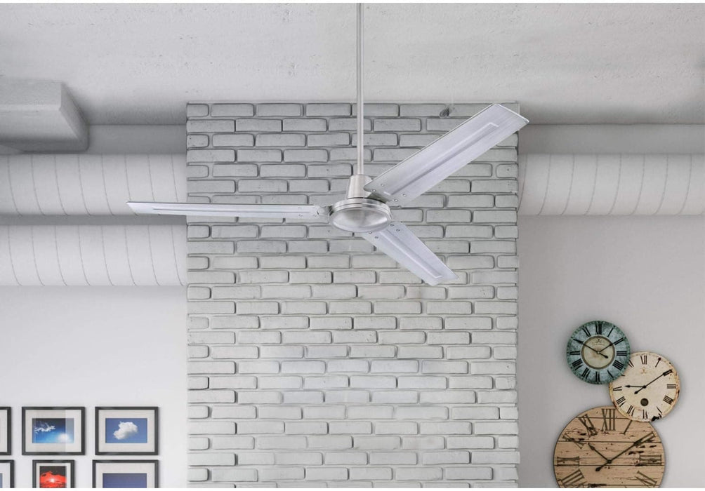 56 in. Industrial Style Ceiling Fans, Brushed Nickel Ceiling Fan-16-ErisView