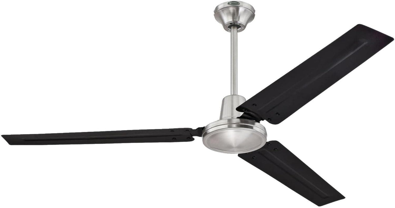56 in. Industrial Style Ceiling Fans, Brushed Nickel Ceiling Fan-18-ErisView