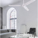 56 in. Industrial Style Ceiling Fans, Brushed Nickel Ceiling Fan-25-ErisView