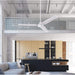 56 in. Industrial Style Ceiling Fans, Brushed Nickel Ceiling Fan-26-ErisView