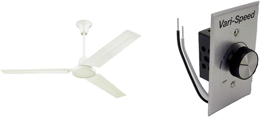 56 in. Industrial Style Ceiling Fans, Brushed Nickel Ceiling Fan-6-ErisView