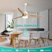 56 in. Large Remote Control Ceiling Fan with Light, Dimmable Reversible Modern Farmhouse Light Wood Ceiling Fan for Kitchen Bedroom Dining Living Room-4-ErisView