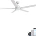 56 in. Modern Smart Ceiling Fan with Light, White Silent Low Profile Reversible Ceiling Fan, Compatible with Alexa, Siri, Google Smart APP-1-ErisView