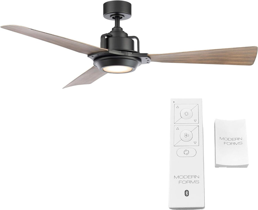 56 in. Smart Indoor Outdoor Black Ceiling Fan with LED Light and Remote Control, Works with Alexa Google Assistant Samsung Things Ios android APP-2-ErisView