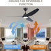 56 in. Smart Indoor Outdoor Reversible Quiet Ceiling Fan with Light and Remote, 3 Blade Modern White Ceiling Fan for Bedroom Living Room Patio-13-ErisView