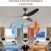 56 in. Smart Indoor Outdoor Reversible Quiet Ceiling Fan with Light and Remote, 3 Blade Modern White Ceiling Fan for Bedroom Living Room Patio-19-ErisView