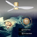 56 in. Smart Indoor Outdoor Reversible Quiet Ceiling Fan with Light and Remote, 3 Blade Modern White Ceiling Fan for Bedroom Living Room Patio-25-ErisView