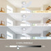 56 in. Smart Indoor Outdoor Reversible Quiet Ceiling Fan with Light and Remote, 3 Blade Modern White Ceiling Fan for Bedroom Living Room Patio-3-ErisView