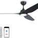 56 in. Smart Indoor Outdoor Reversible Quiet Ceiling Fan with Light and Remote, 3 Blade Modern White Ceiling Fan for Bedroom Living Room Patio-8-ErisView